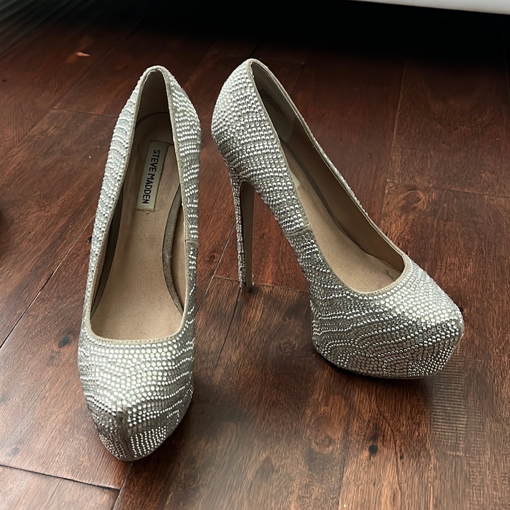 Steve Madden rhinestone heels size 8.5